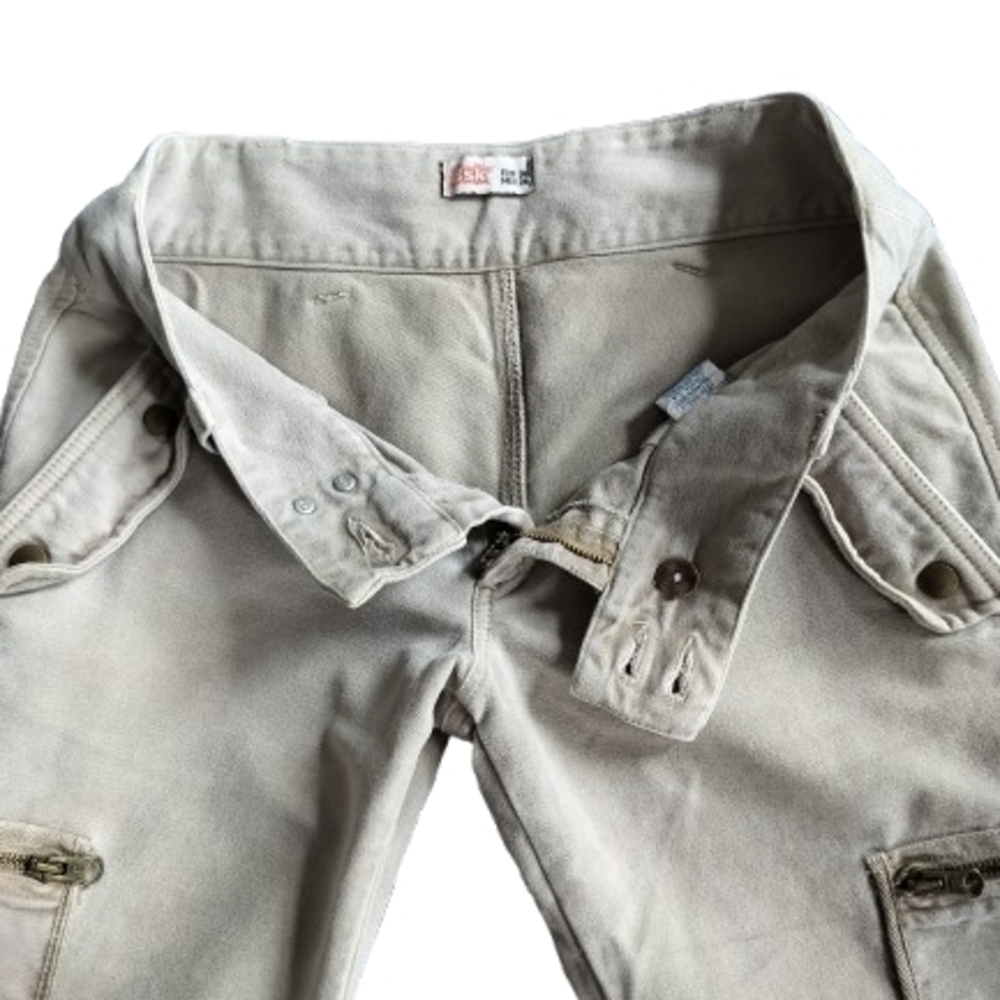 Women's Beige Corduroy Cargo Pants Size 2 - Picture 7 of 9
